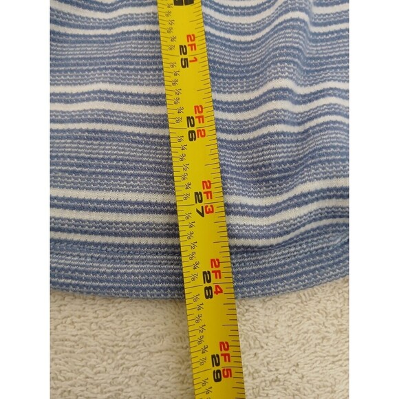 LANE BRYANT Off Shoulder Convertible Blouse Peplum‎ Top Striped Blue Plus 18/20 - Picture 10 of 14